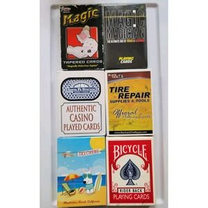 Playing Cards Lot 6 Packs Skechers Manhattan Beach California Magic Tire Repair
